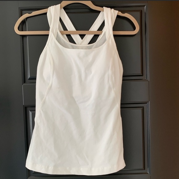 Lululemon white multi strap tank Size 6 - Picture 2 of 3
